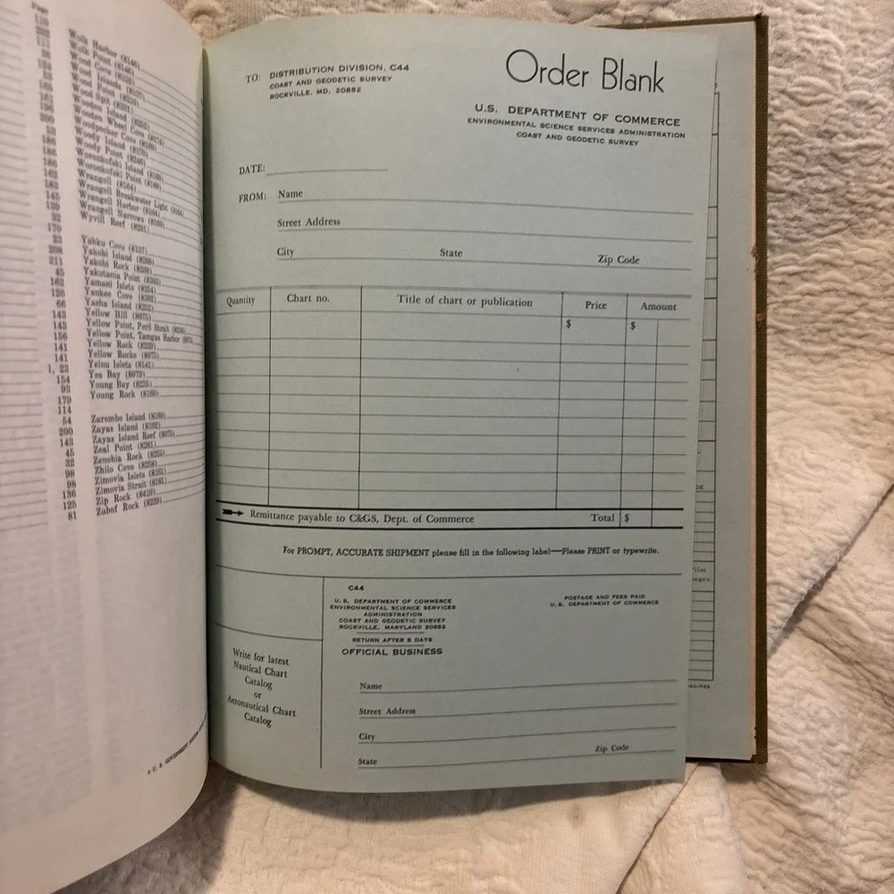1969 United States Coast Pilot Pacific Coast Alaska HC navigation guide